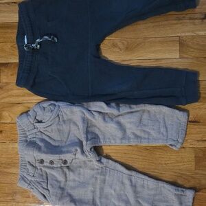 Tan and Black Toddler Pants Set